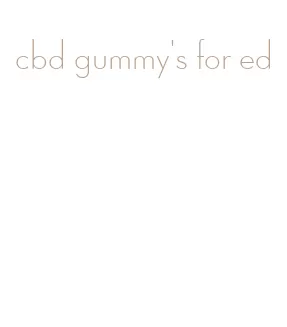 cbd gummy's for ed