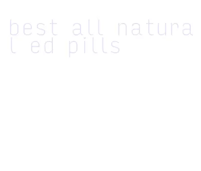 best all natural ed pills