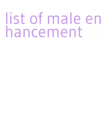 list of male enhancement