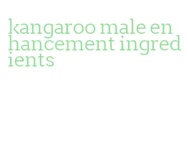 kangaroo male enhancement ingredients