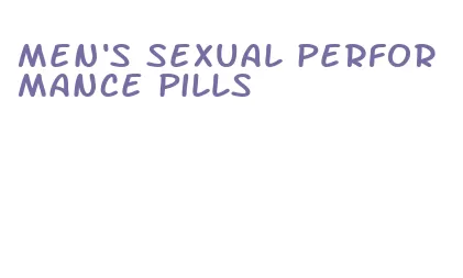 men's sexual performance pills