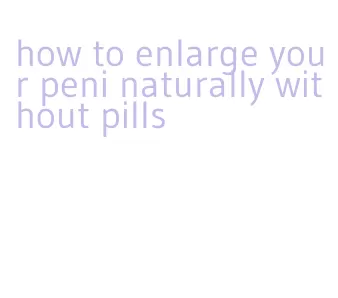 how to enlarge your peni naturally without pills