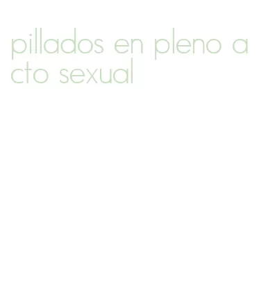 pillados en pleno acto sexual