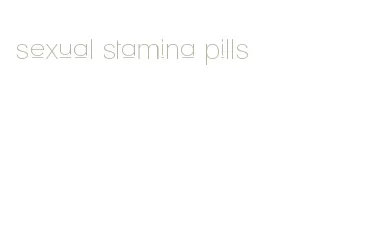 sexual stamina pills