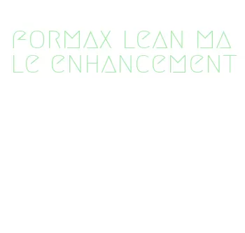 formax lean male enhancement